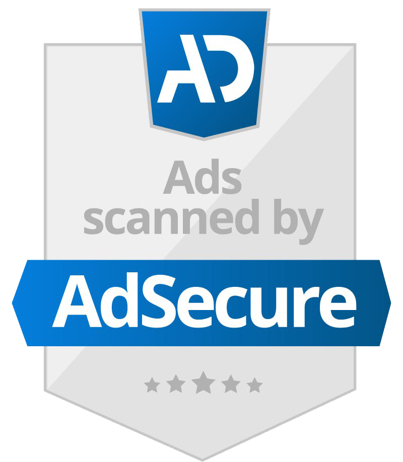 AdSecure badge certifying that all ads are scanned for security and compliance